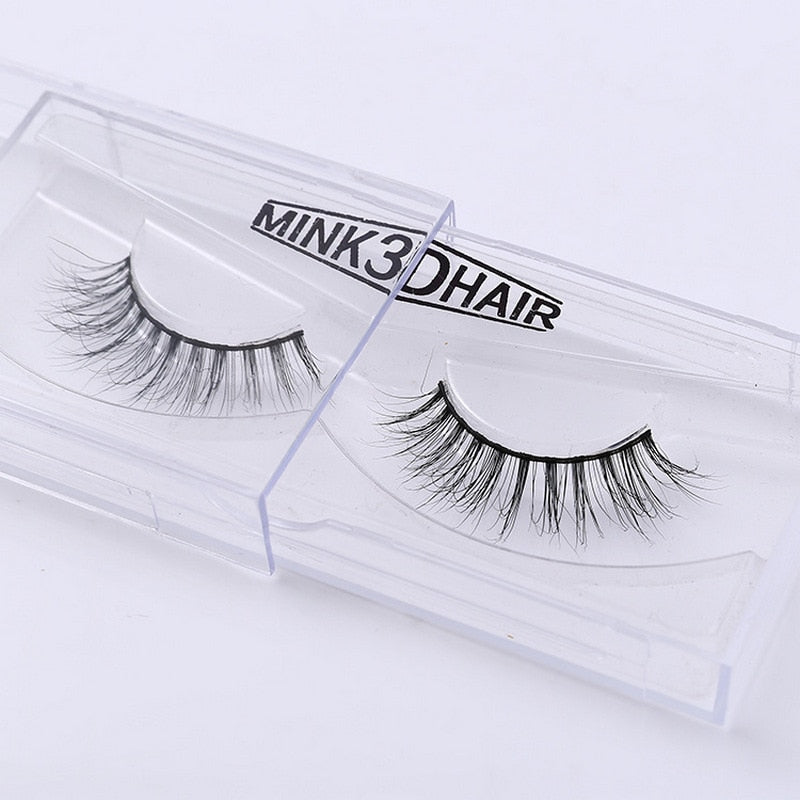 3D Mink Eyelash Real Mink Eyelashes Handmade Crossing Lashes Individual Strip Thick Lash Fake Eyelashes A02 humolife