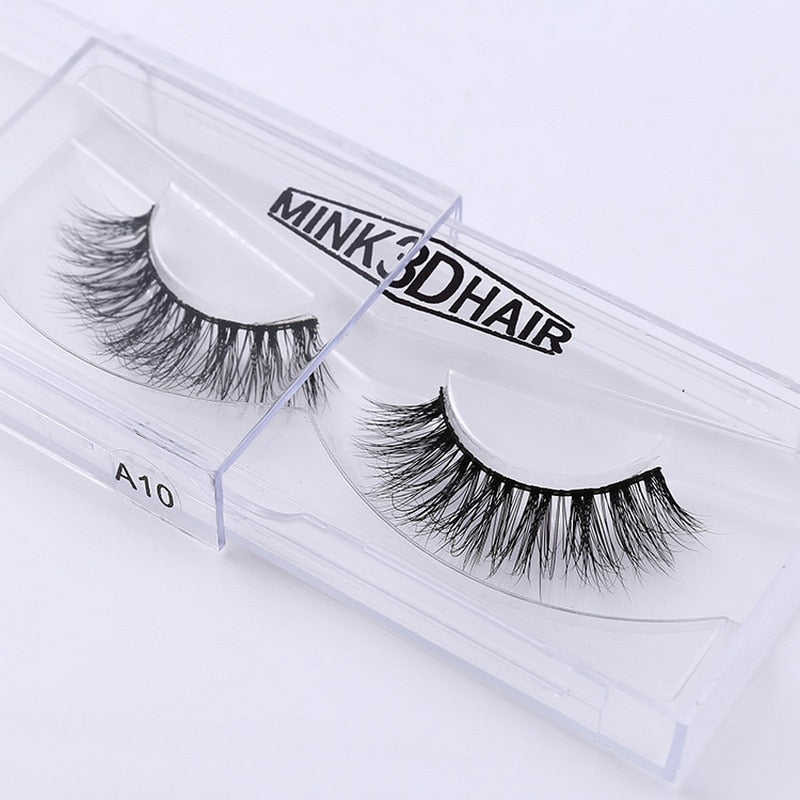 3D Mink Eyelash Real Mink Eyelashes Handmade Crossing Lashes Individual Strip Thick Lash Fake Eyelashes A02 humolife