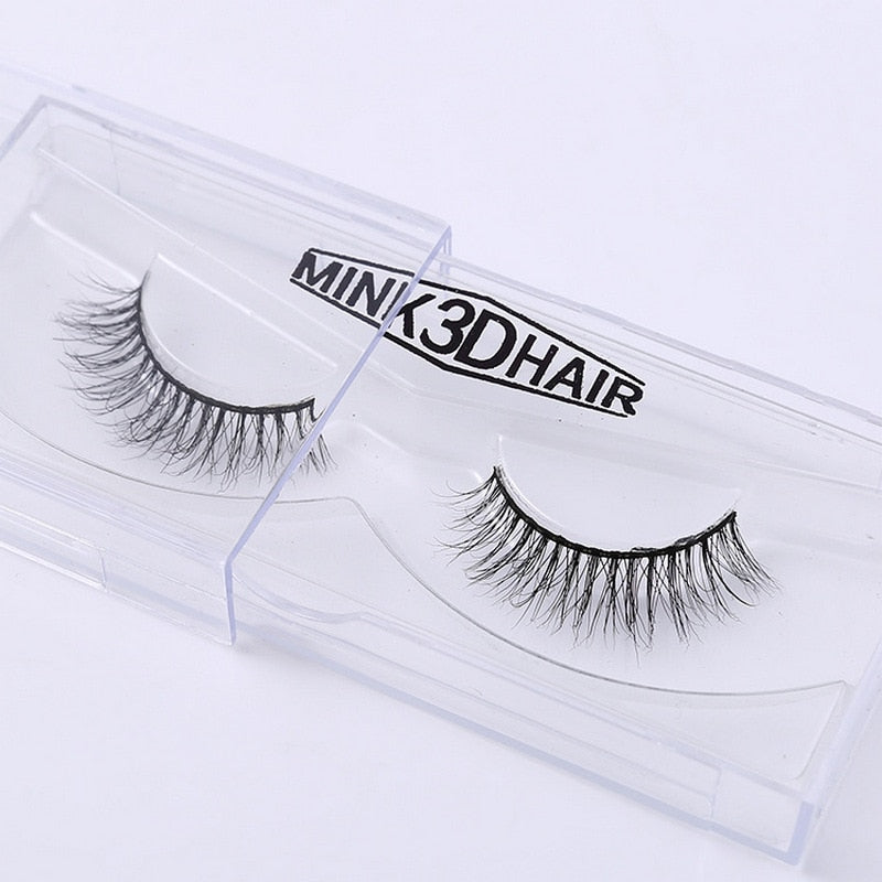 3D Mink Eyelash Real Mink Eyelashes Handmade Crossing Lashes Individual Strip Thick Lash Fake Eyelashes A02 humolife