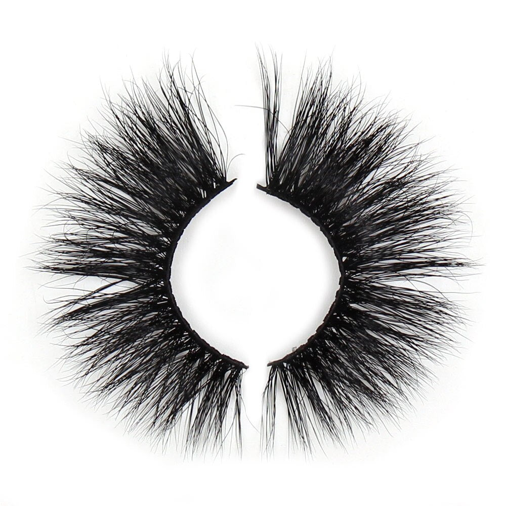 AMAOLASH 3D Mink Eyelashes Cross Thick Luxury Handmade Fluffy Long Lasting False Eyelashes 25mm Dramatic Full stripe Lashes G16 humolife