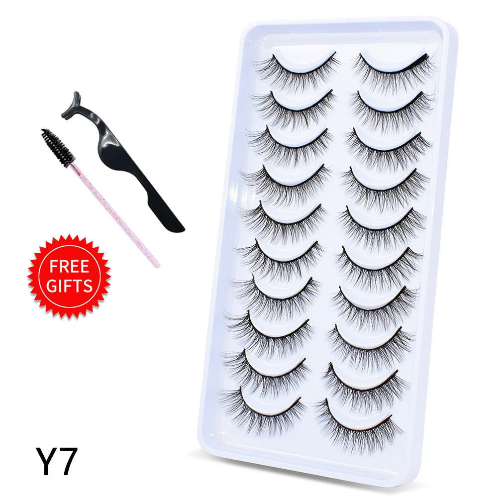 5/10Pairs 3D Mink Lashes Natural Eyelashes Dramatic False Eyelashes Faux Cils Makeup Wholesale Fake Eyelash Extension maquiagem humolife