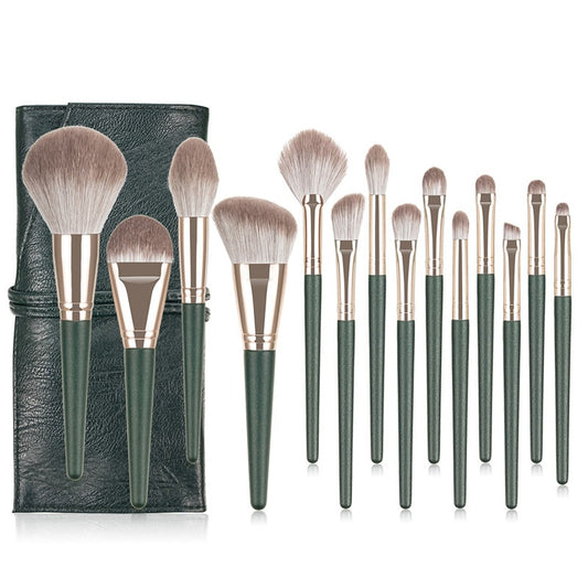 Makeup Brushes 14pcs Foundation Powder Blush Eyeshadow Concealer Lip Eye Make Up Brush With Bag Cosmetics Beauty Tool humolife