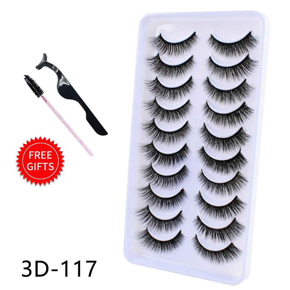 5/10Pairs 3D Mink Lashes Natural Eyelashes Dramatic False Eyelashes Faux Cils Makeup Wholesale Fake Eyelash Extension maquiagem humolife