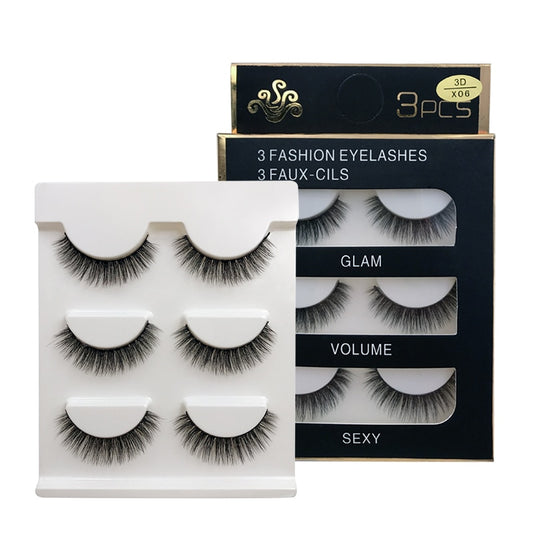 MEISHENJIE 3 Pairs natural false eyelashes thick make ups 3d mink lashes soft eyelash extension fake eyelash long mink eyelashes humolife