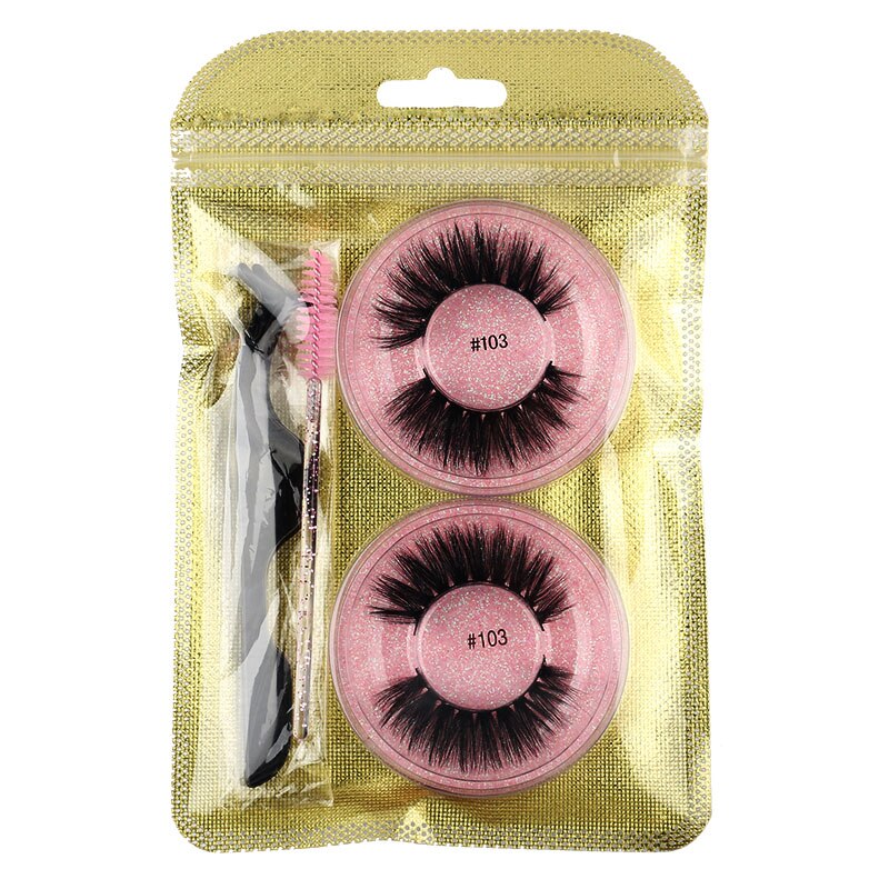 MEISHENJIE 2 Pairs natural false eyelashes thick makeup 3d mink lashes soft eyelash extension fake eyelash fluffy mink eyelashes humolife