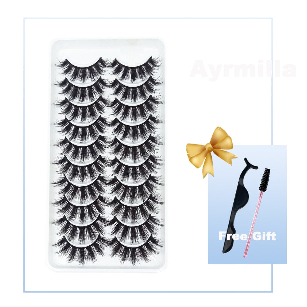 5/10Pairs 3D Mink Lashes Natural Eyelashes Dramatic False Eyelashes Faux Cils Makeup Wholesale Fake Eyelash Extension maquiagem humolife