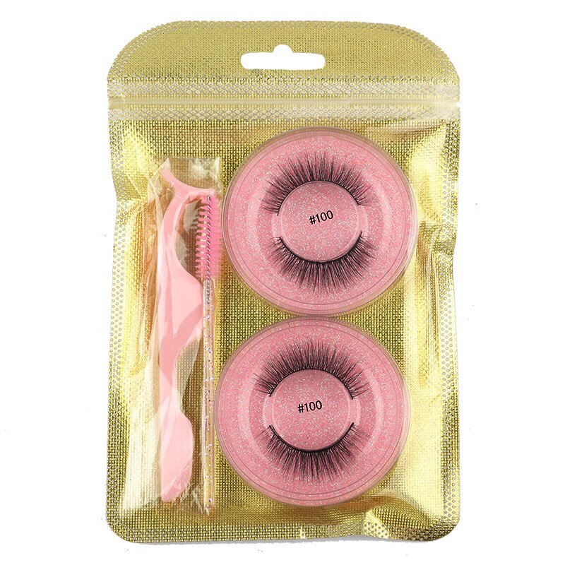 MEISHENJIE 2 Pairs natural false eyelashes thick makeup 3d mink lashes soft eyelash extension fake eyelash fluffy mink eyelashes humolife