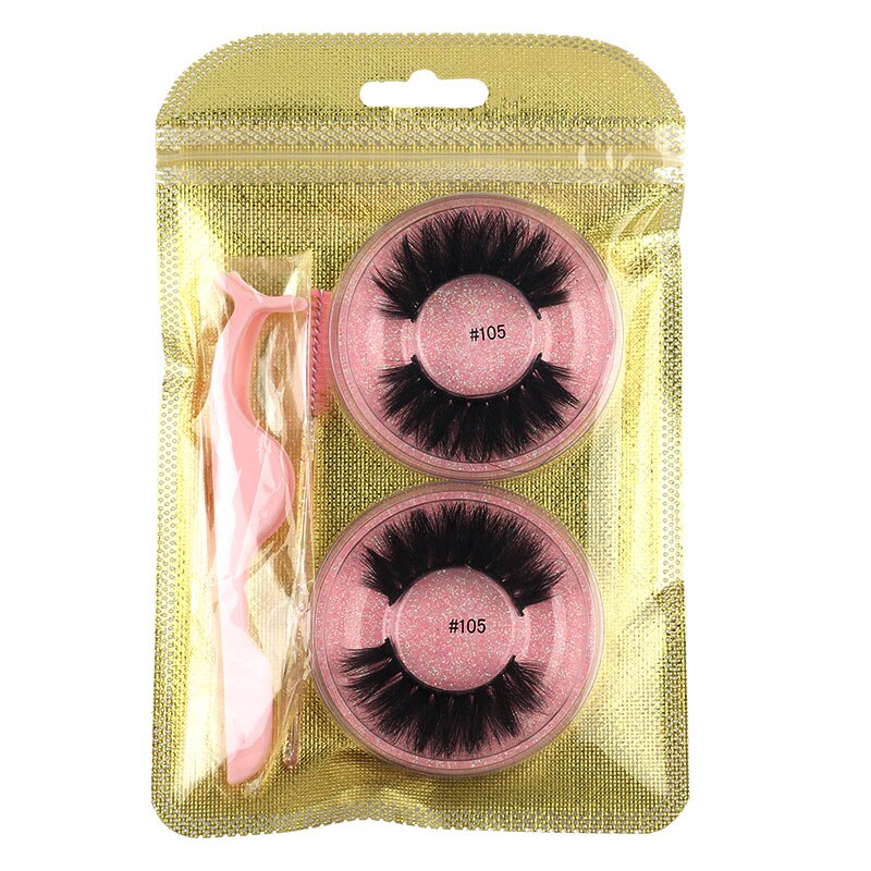 MEISHENJIE 2 Pairs natural false eyelashes thick makeup 3d mink lashes soft eyelash extension fake eyelash fluffy mink eyelashes humolife